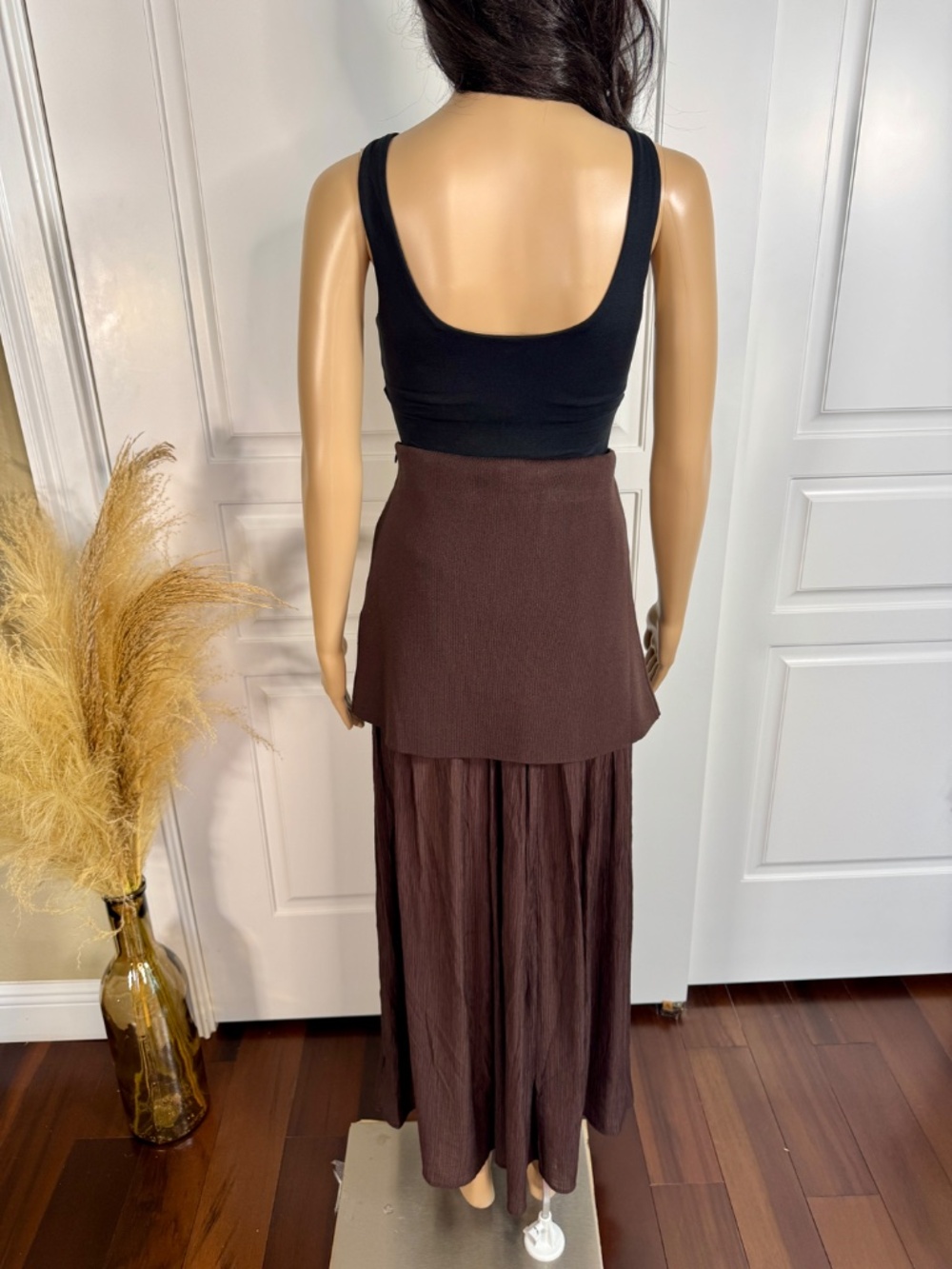 LINE & DOT ESPRESSO RHONE MIX-MEDIA MAXI SKIRT SIZE MEDIUM - NEW WITH TAG - Picture 8 of 17